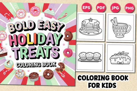 Bold Easy Holiday Treats Coloring Book