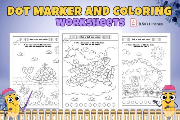 Dot Marker and Coloring Worksheets