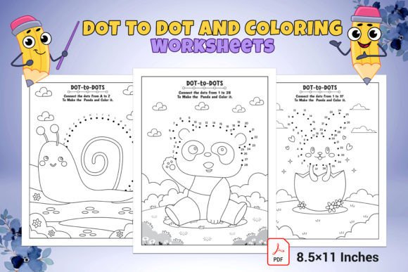 Dot to Dot and Coloring Worksheets