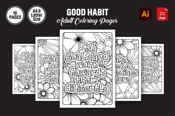 Good Habit Adult Coloring Pages 1