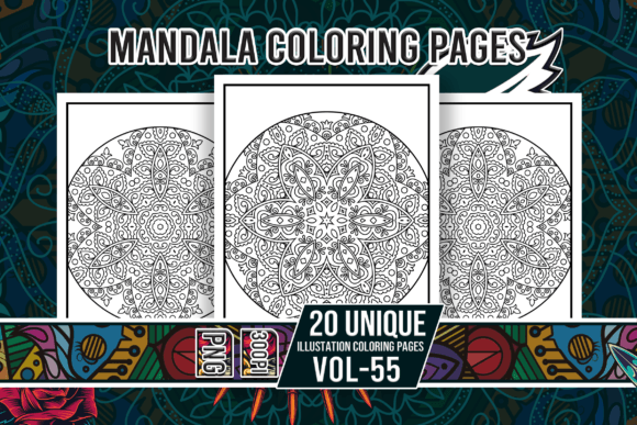 Mandala Coloring Pages Vol-55 Interiors