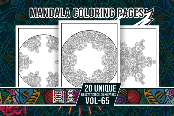 Mandala Coloring Pages Vol-65 Interiors: A Creative Resource for Artists and Businesses
