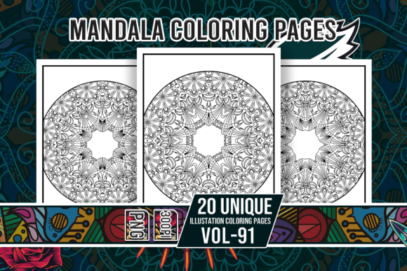 Mandala Coloring Pages Vol-91 Interiors: A Comprehensive Resource for Creative Professionals