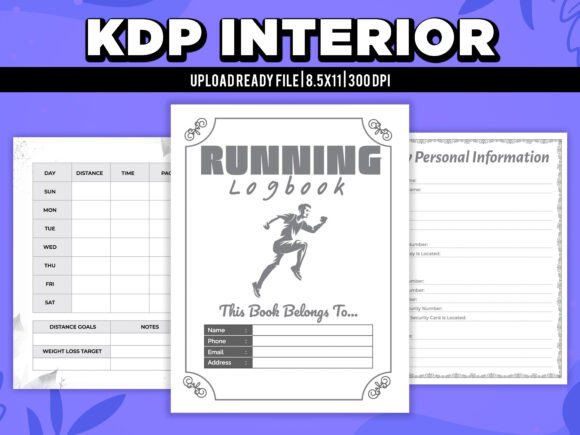 Printable Running Log Template KDP
