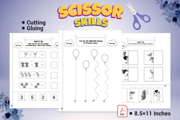 Scissor Skills Cutting Practice Sheets